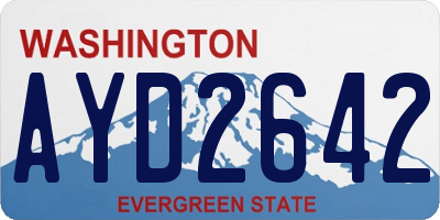 WA license plate AYD2642