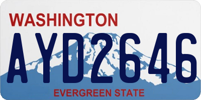 WA license plate AYD2646