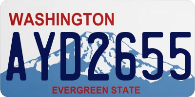 WA license plate AYD2655