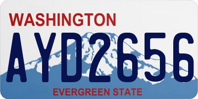 WA license plate AYD2656