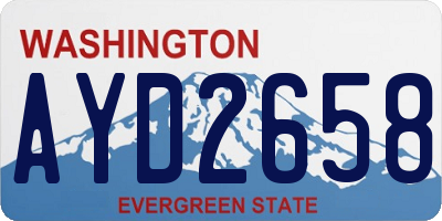 WA license plate AYD2658