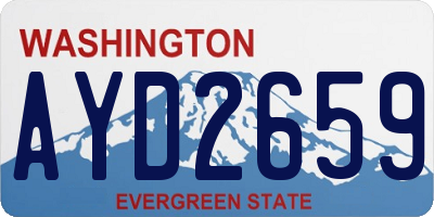 WA license plate AYD2659