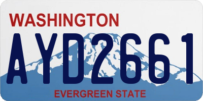 WA license plate AYD2661