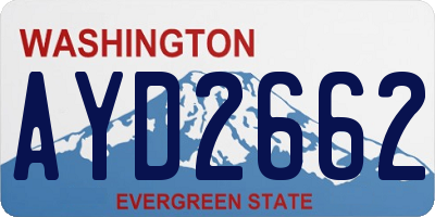 WA license plate AYD2662