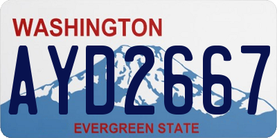 WA license plate AYD2667