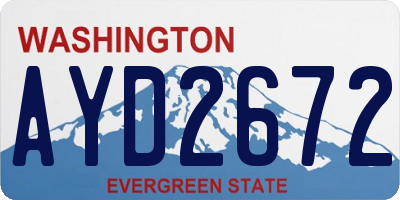 WA license plate AYD2672