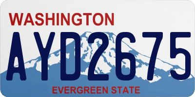 WA license plate AYD2675