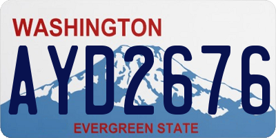 WA license plate AYD2676