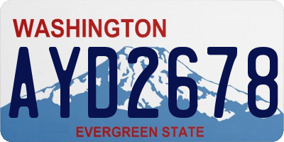 WA license plate AYD2678