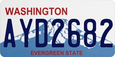 WA license plate AYD2682