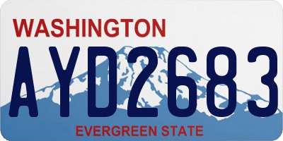 WA license plate AYD2683