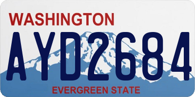 WA license plate AYD2684