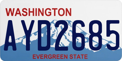 WA license plate AYD2685