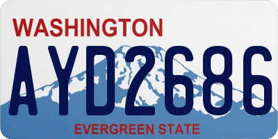 WA license plate AYD2686