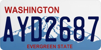 WA license plate AYD2687