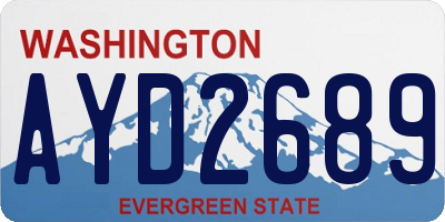 WA license plate AYD2689