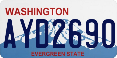 WA license plate AYD2690