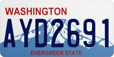 WA license plate AYD2691