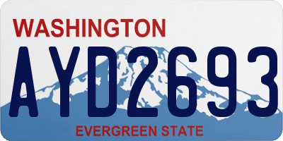 WA license plate AYD2693