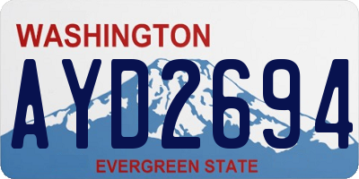 WA license plate AYD2694