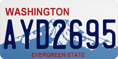 WA license plate AYD2695