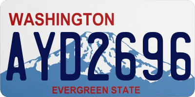 WA license plate AYD2696