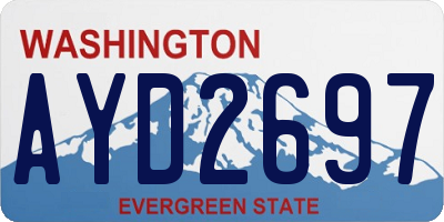 WA license plate AYD2697