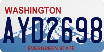 WA license plate AYD2698