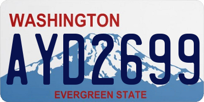 WA license plate AYD2699