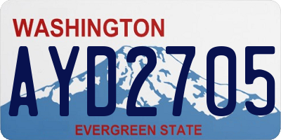 WA license plate AYD2705