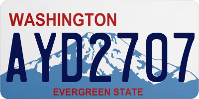 WA license plate AYD2707