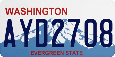 WA license plate AYD2708