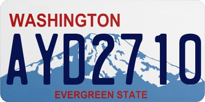 WA license plate AYD2710