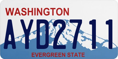 WA license plate AYD2711