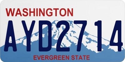 WA license plate AYD2714