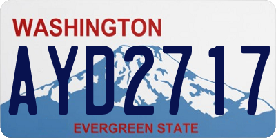 WA license plate AYD2717