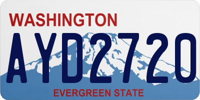 WA license plate AYD2720