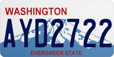 WA license plate AYD2722