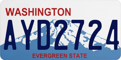 WA license plate AYD2724