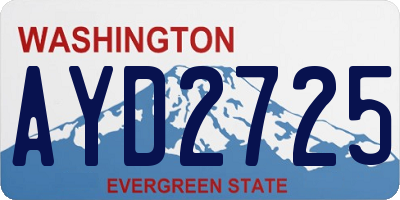 WA license plate AYD2725
