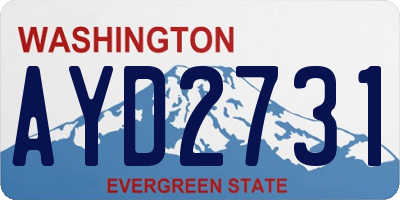 WA license plate AYD2731