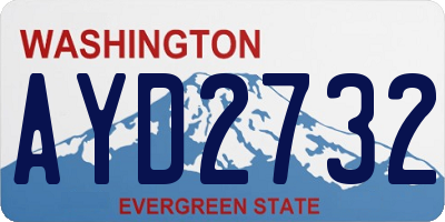 WA license plate AYD2732