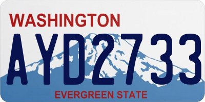 WA license plate AYD2733