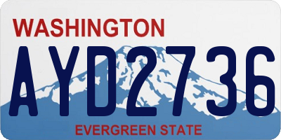 WA license plate AYD2736