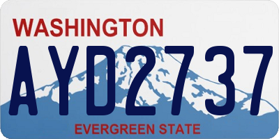 WA license plate AYD2737
