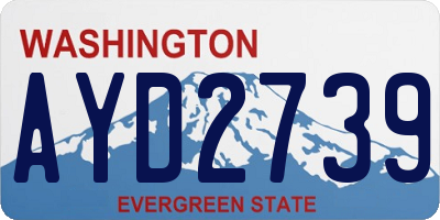 WA license plate AYD2739