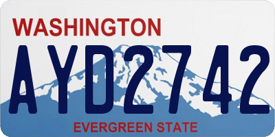 WA license plate AYD2742