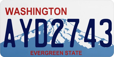 WA license plate AYD2743