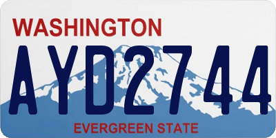 WA license plate AYD2744