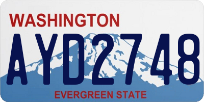 WA license plate AYD2748
